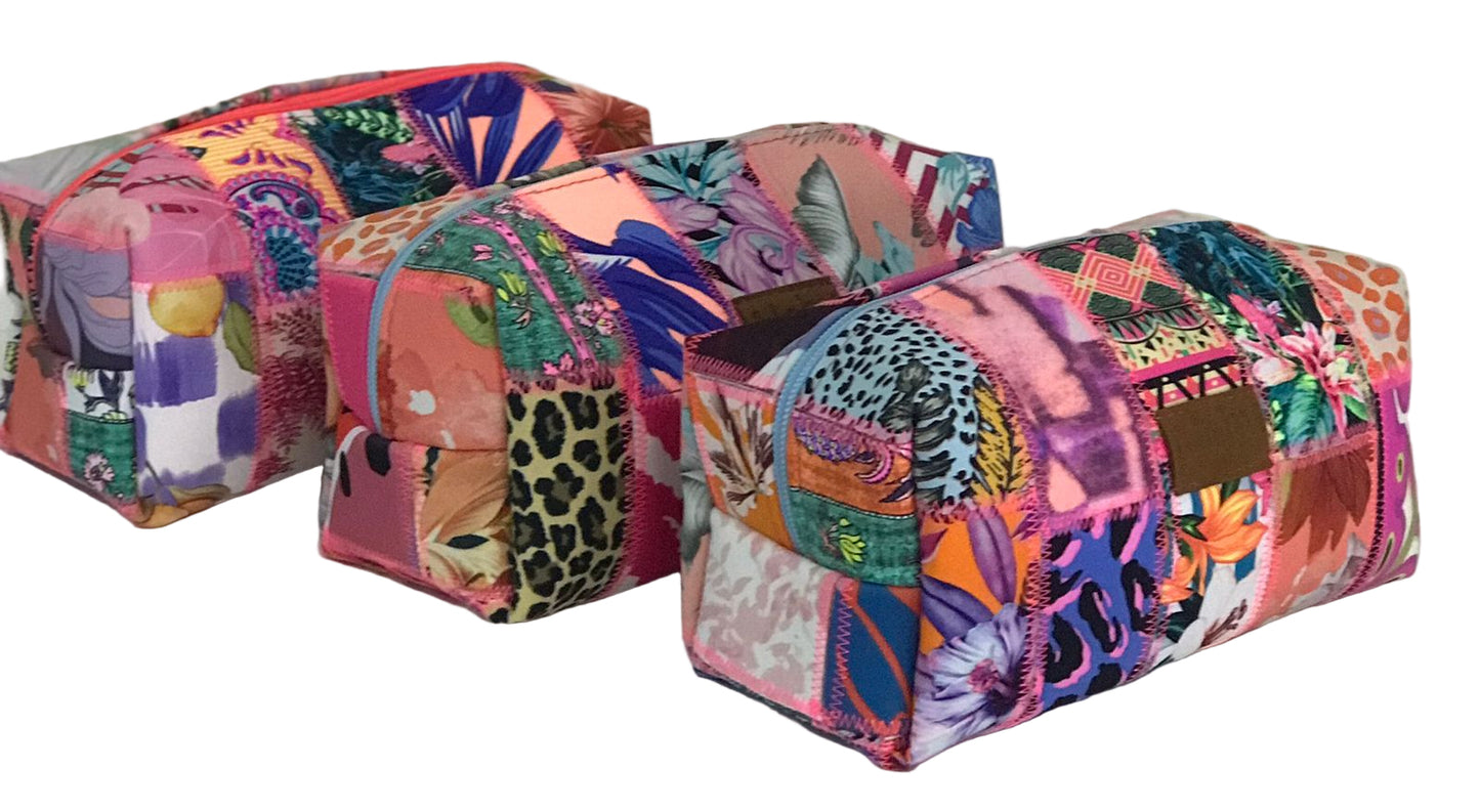 Cosmetiquera grande retazos